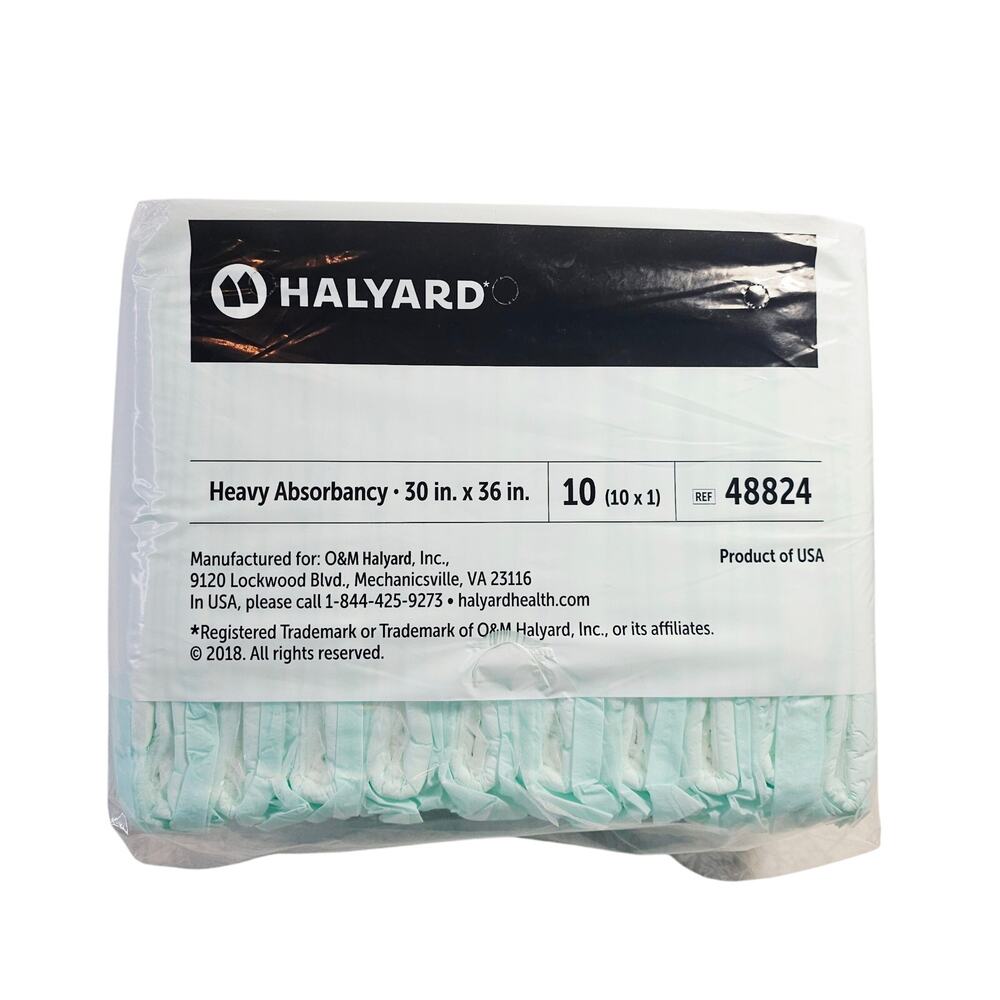 NEW Sealed Halyard‎ Disposable Standard Underpads 30×36. 10pads. Patients…